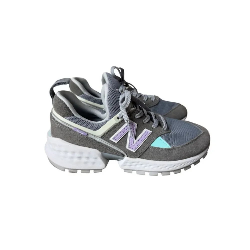 NEW BALANCE 574 Sport Women Gunmetal/Dark Violet (WS574PRC) Size 7